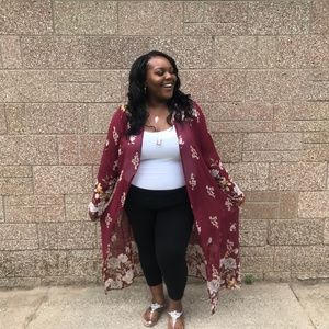Plus Floral Kimono